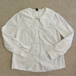 H&M Ruffle Collar Shirt